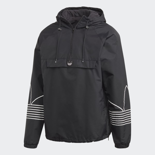 adidas Outline Pullover Jacket - Black 