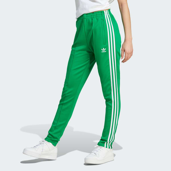 adidas Sportswear Tracksuit bottoms - collegiate green/white/green -  Zalando.co.uk