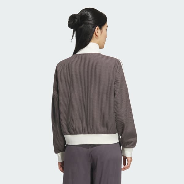 Brown KNIT TRACK TOP