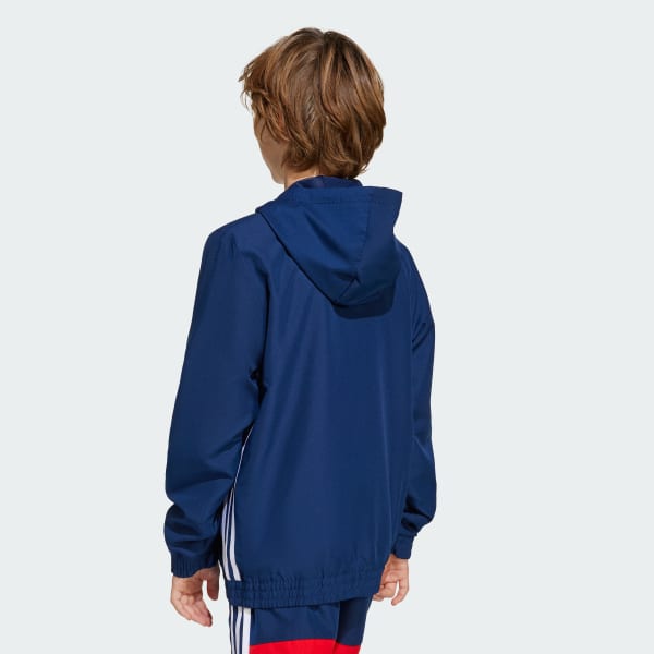 Blu Felpa con cappuccio Tiro 25 Essentials Woven Junior