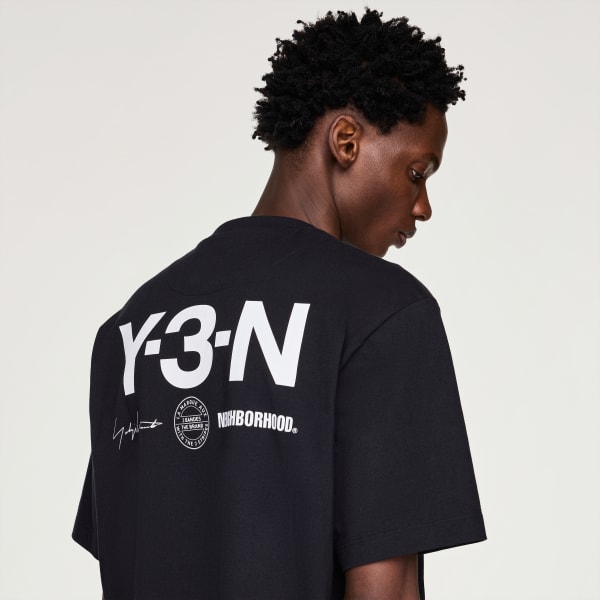 adidas Y-3 NBHD GRAPHIC TEE - Black | Free Shipping with adiClub
