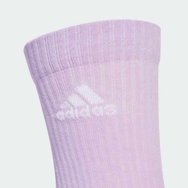 Lila Cushioned Crew Socken, 3 Paar