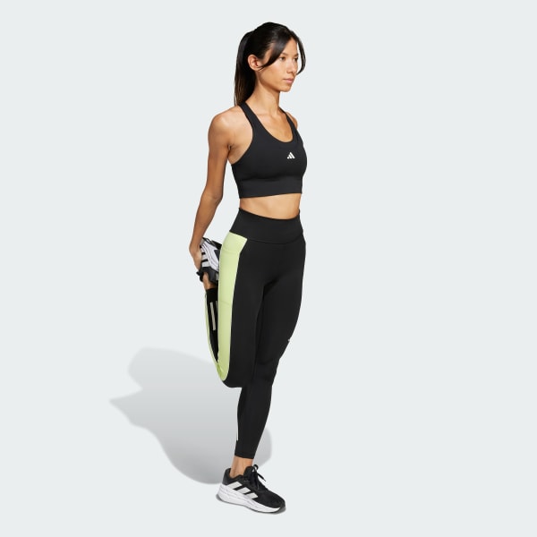 adidas Run Pocket Medium Support Bra - Black | Free Shipping