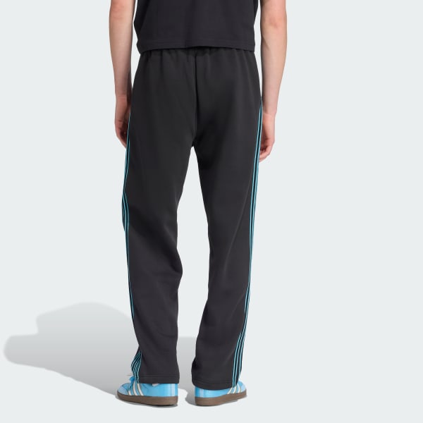 Black Mesh Stripe Pants