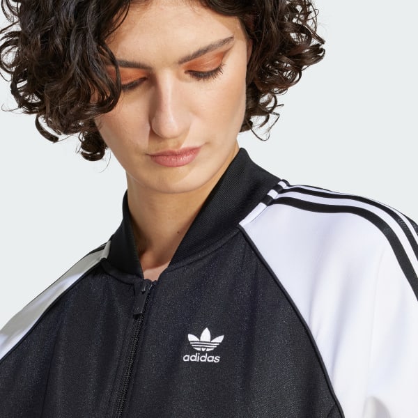 Adidas sst track jacket women's black 2025