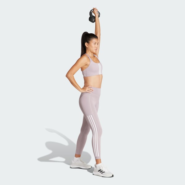 adidas Powerimpact Training Medium-Support 3-Stripes Bra - Purple | Women's  Training | adidas US