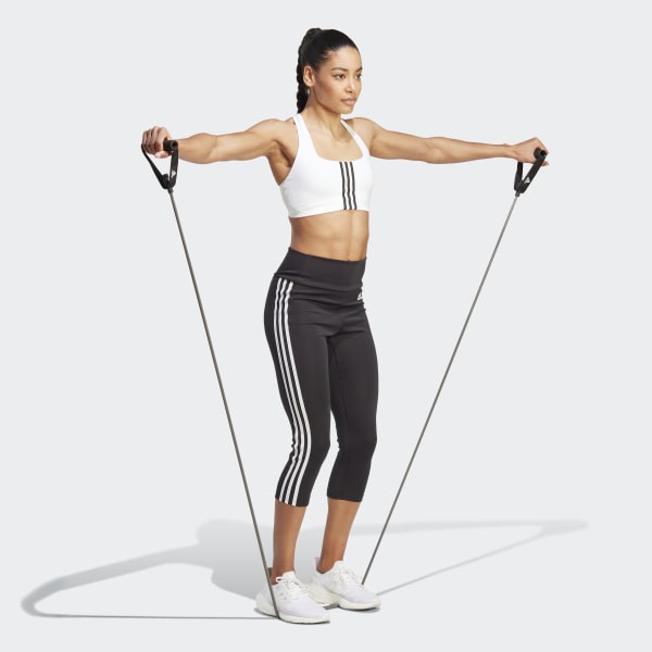 adidas Training Designed To Move three stripe high waisted leggings in  black