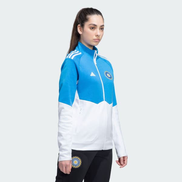 adidas India Cricket Anthem Jacket Women Blue adidas India