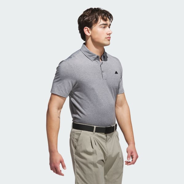 Szary Go-to Rise Print Polo Shirt