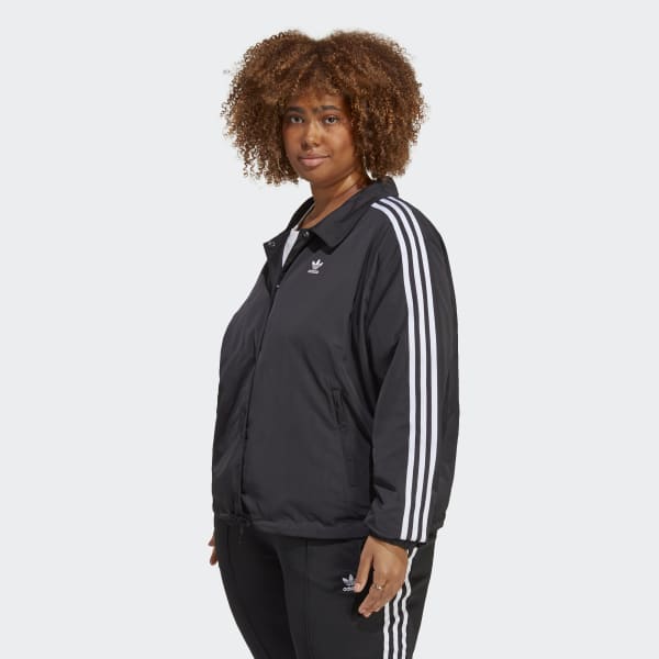 Veraangenamen winkelwagen Onvermijdelijk adidas Adicolor Classics 3-Stripes Coach Jacket (Plus Size) - Black |  Women's Lifestyle | adidas US
