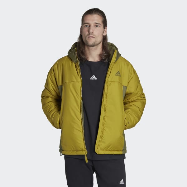 smidig Bliv klar genopfyldning adidas BSC 3-Stripes Puffy Hooded jakke - Grøn | adidas Denmark