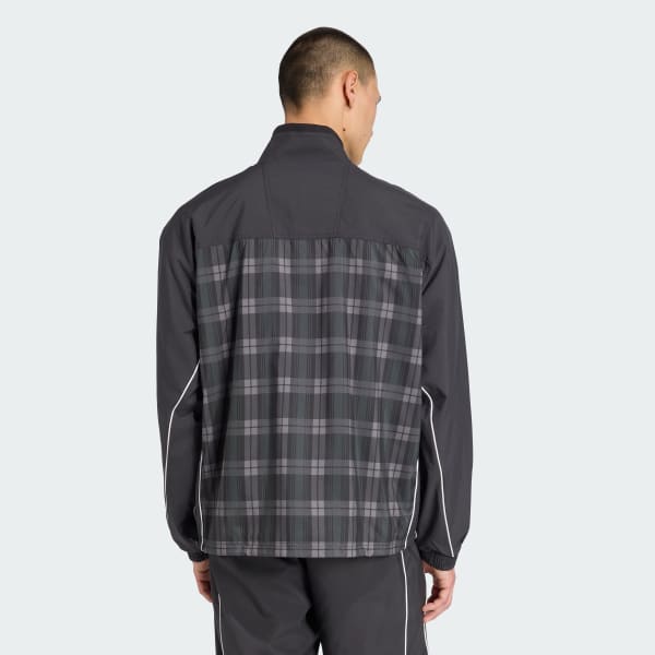 Negro Chaqueta Tartan Loose