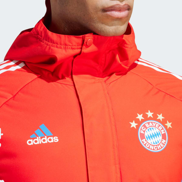 Adidas originals stadium coat in red store