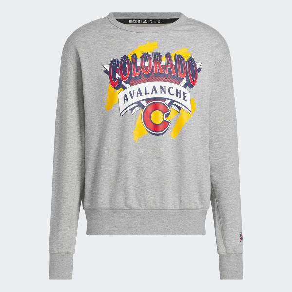 Men's Adidas Gray Colorado Avalanche Reverse Retro 2.0 Vintage Pullover Sweatshirt