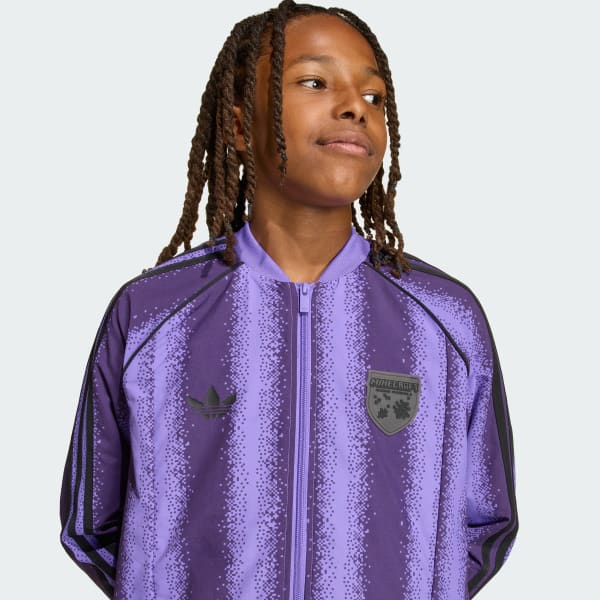 ADIDAS MINECRAFT SST LOOSE TRACK TOP - Purple | Free Shipping with