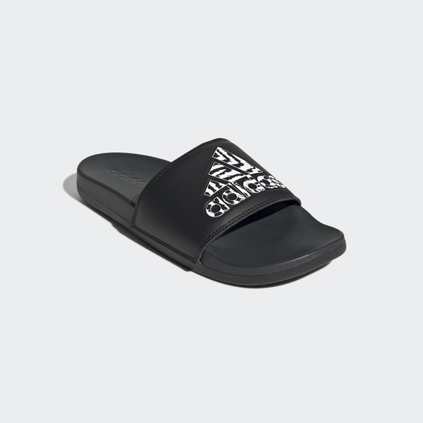 Black Adilette Comfort Slides