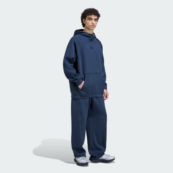 Azul POLERÓN CON GORRO CUTLINE DE TEJIDO SPACER