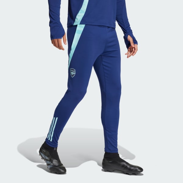 Blue adidas training pants store