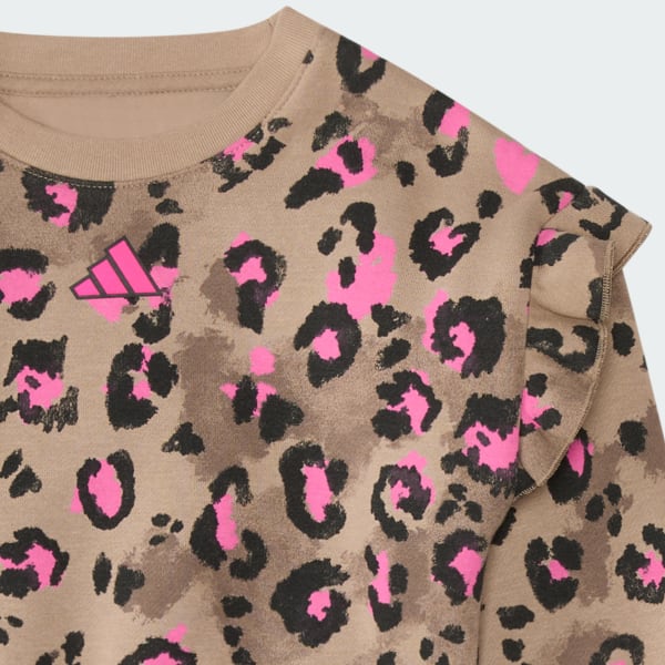 adidas レディースウェア ピンク A/S adidas 2-Piece Long Sleeve Printed Flutter Sleeve Pullover