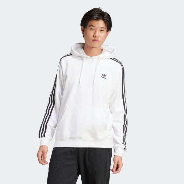 adidas Adicolor Classics 3-Stripes Hoodie - White | Free Shipping
