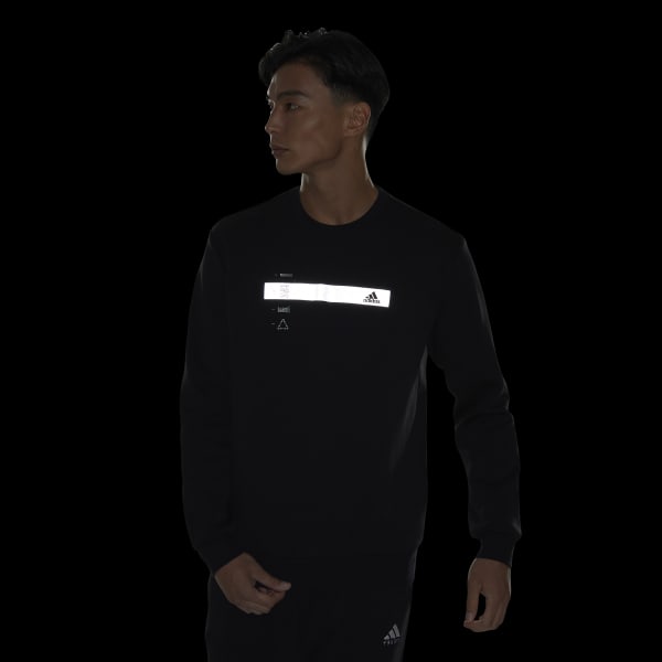 Black 그래픽 크루 스웨트셔츠 N0908