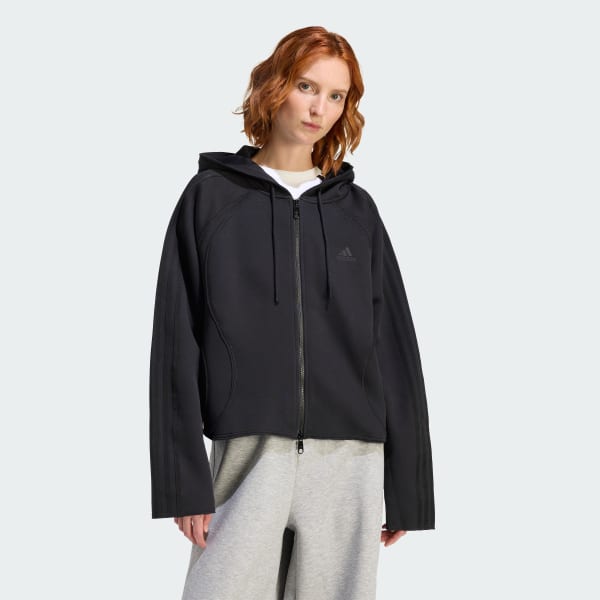 Negro SUDADERA CON GORRO TEAMGEIST CON CIERRE