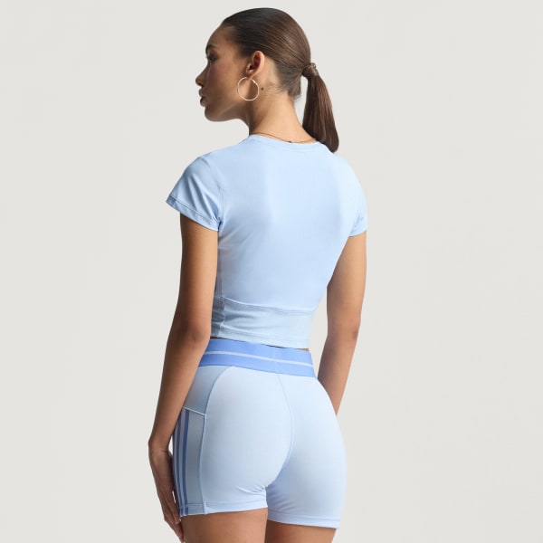 blauw Hyperglam Rib Mini T-shirt