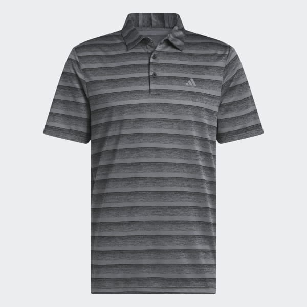 Black Two-Color Striped Golf Polo Shirt