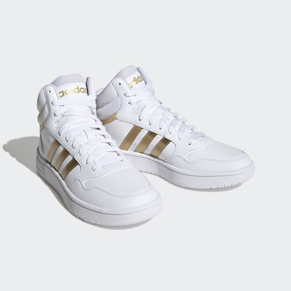 adidas Hoops 3.0 Mid Lifestyle Basketball Classic Shoes - White | Women ...
