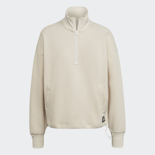 White Future Icons Quarter-Zip Sweatshirt V8577