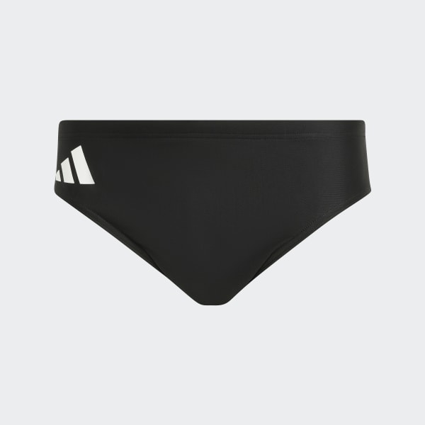Black Solid Swim Trunks