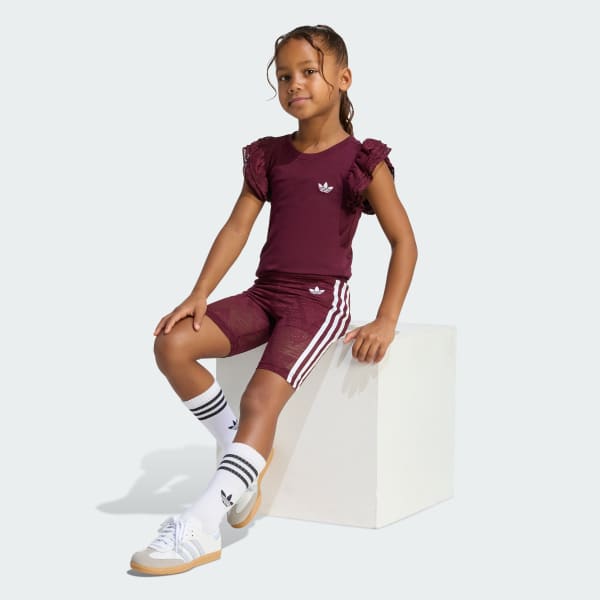 Granate CONJUNTO DE CAMISETA Y SHORTS DE CICLISMO CON CORDONES