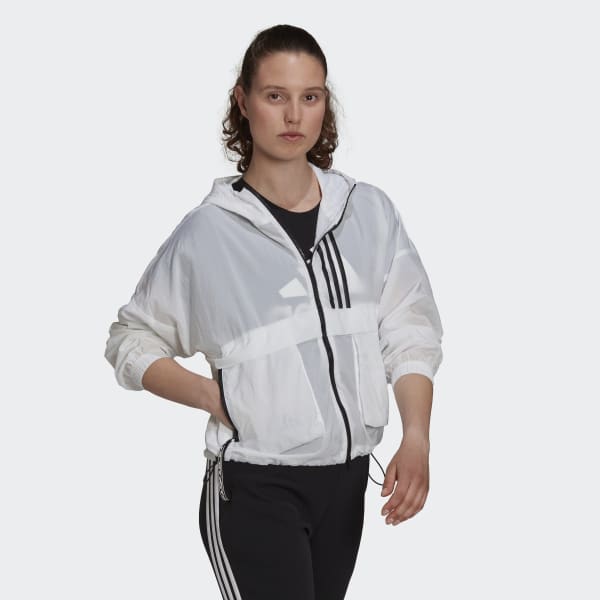 Weiss adidas Sportswear W.N.D. Windbreaker