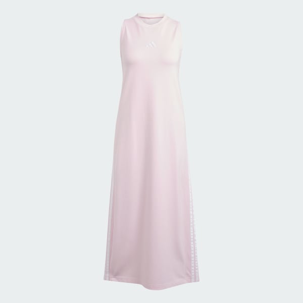 Rosa Essentials 3-Streifen Long Racerback Kleid