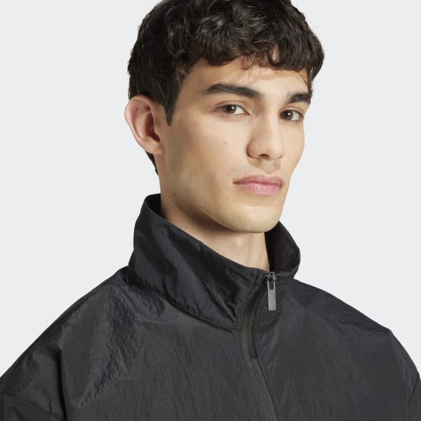 adidas Future Icons 3-Stripes Woven Half-Zip Sweatshirt - Black