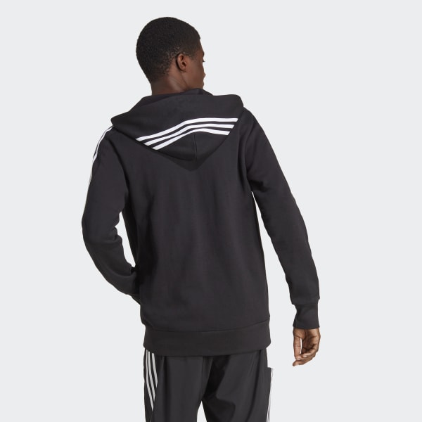 adidas Essentials French Terry 3-Stripes Full-Zip Hoodie - Black | Men\'s  Lifestyle | adidas US | Overalls