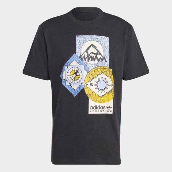 สีดำ เสื้อยืด adidas Adventure FC