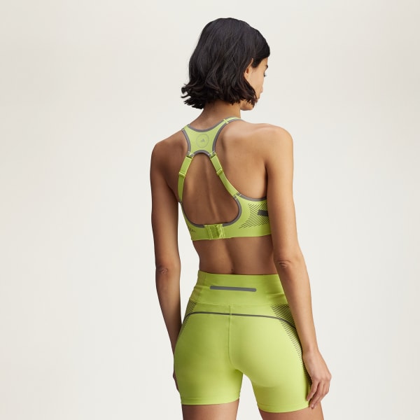 Green adidas by Stella McCartney TruePace High Support Sports Bra