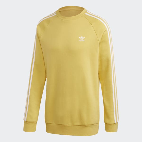 yellow adidas hoodie with black stripes