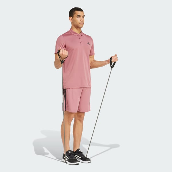 Rosa Shorts de Entrenamiento Train Essentials Piqué 3 Rayas