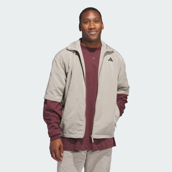 Beige Chamarra manga corta adidas Basketball Shooting Unisex