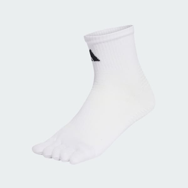 ホワイト サッカー 5本指 グリップソックス 1足組