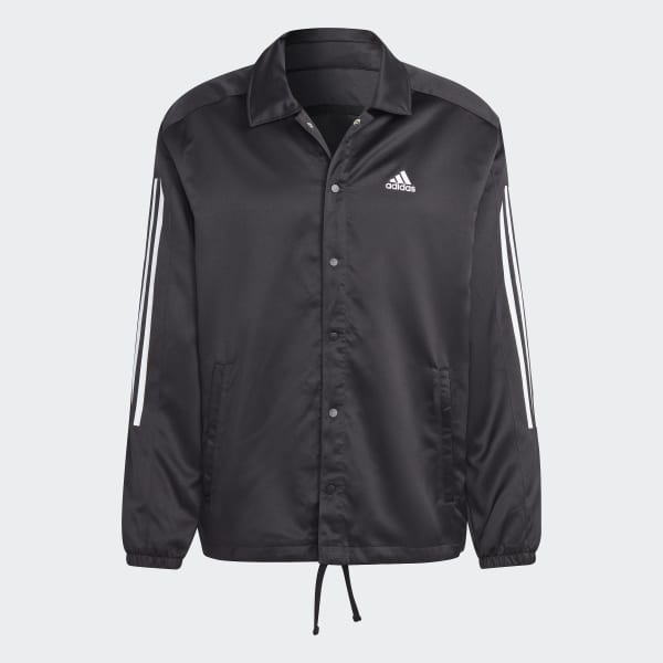 Negro Chaqueta Satin Coaches