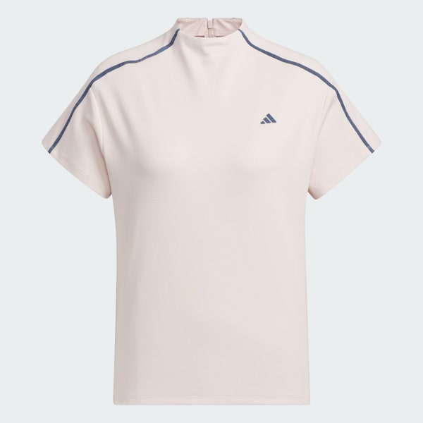 Pink Loose Fit Boat Neck Short Sleeve Shirt