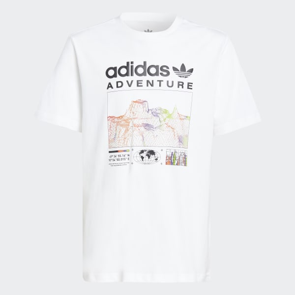 สีขาว เสื้อยืด adidas Adventure