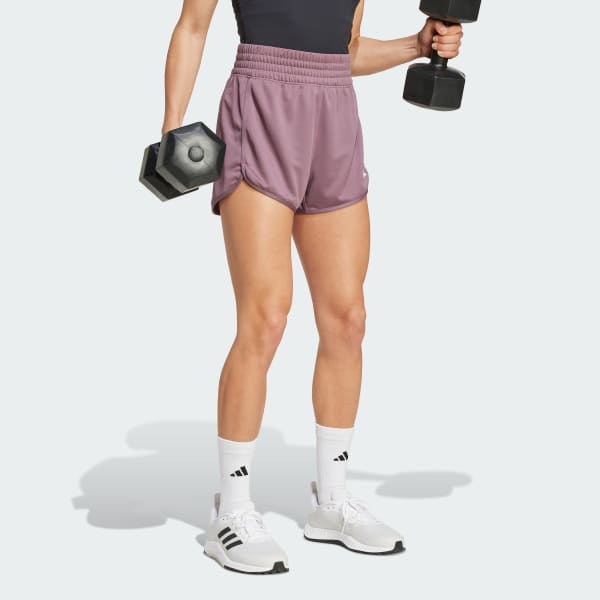 Purple Pacer Essentials Knit High-Rise Shorts