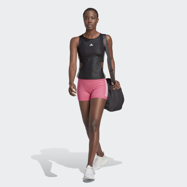 Rosa Leggings corti Hyperglam 3-Stripes