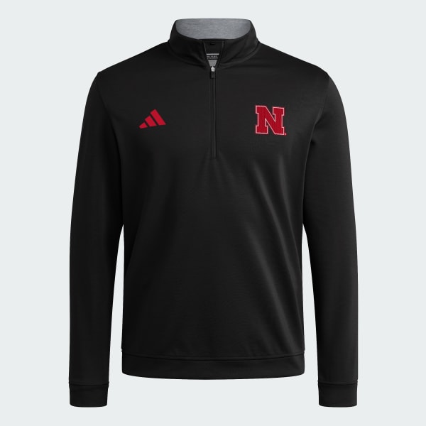 adidas Nebraska Cornhuskers Coaches Elevated Golf Quaterzip