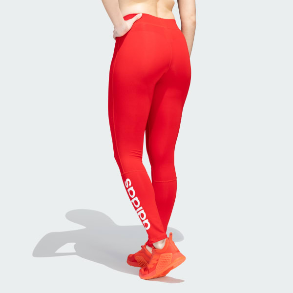 Red Adidas Essentials Leggings