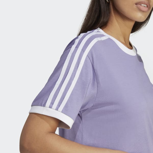 adidas ADICOLOR CLASSICS 3 STRIPES T Shirt Purple adidas Ireland
